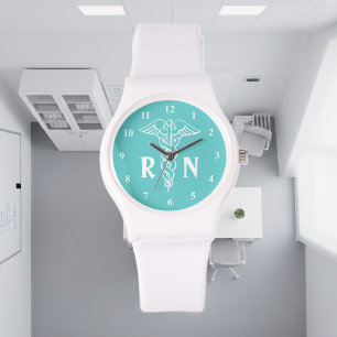 Krankenschwester   Kadukus mit RN-Monogramm Armbanduhr