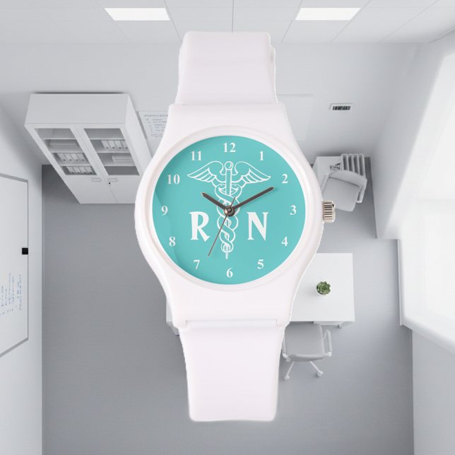 Krankenschwester | Kadukus mit RN-Monogramm Armbanduhr (nurse watch)