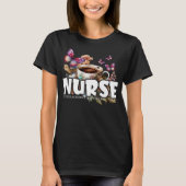 Krankenschwester: Kaffee-Cup mit Blume und Schmett T-Shirt (Vorderseite)