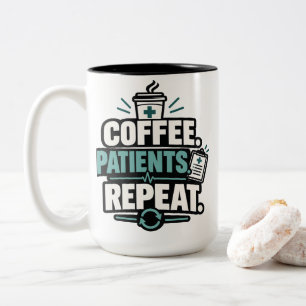 Krankenschwester Kaffee Patienten Wiederholen Gesu Zweifarbige Tasse