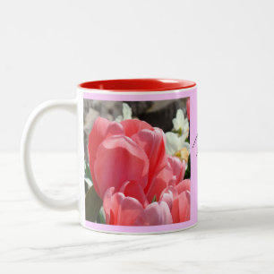 KRANKENSCHWESTER-Kaffee-Tassen rosa Zweifarbige Tasse
