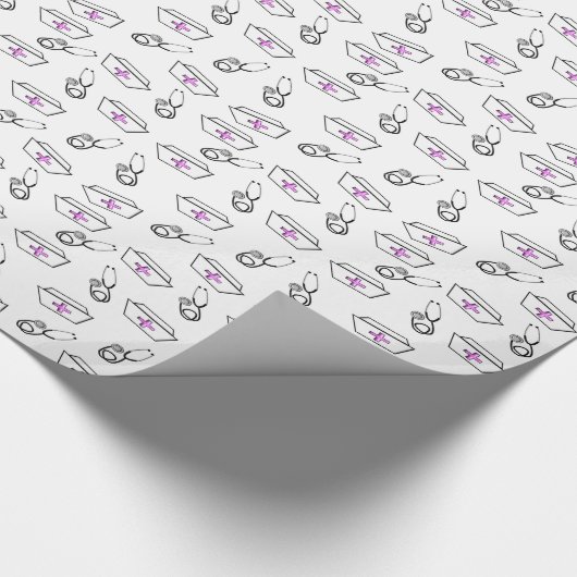 Krankenschwester-Kappe und Stethoskop Geschenkpapier (Ecke)