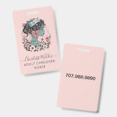 Krankenschwester Karegiver Rosa Ausweis (Front & Back)
