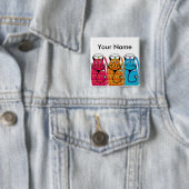 Krankenschwester-Katzen Button (Beispiel)