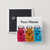 Krankenschwester-Katzen Button (Vorne & Hinten)