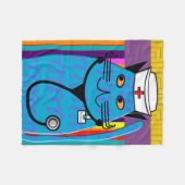 Krankenschwester-Katzen-Fleece-Decke IV Fleecedecke (Vorderseite (Horizontal))