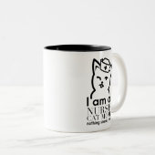 Krankenschwester-Katzen-Mama - Zweifarbige Tasse (VorderseiteRechts)