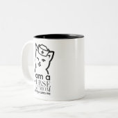 Krankenschwester-Katzen-Mama - Zweifarbige Tasse (Vorderseite Links)