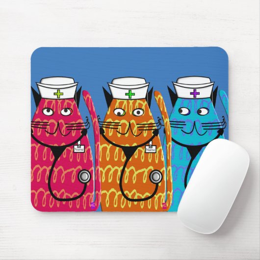 Krankenschwester-Katzen Mousepad (Mit Mouse)