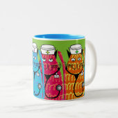 Krankenschwester-Katzen Zweifarbige Tasse (VorderseiteRechts)