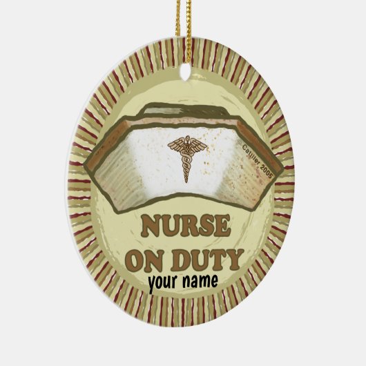 Krankenschwester Keramik Ornament (Rechts)