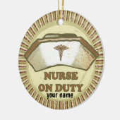 Krankenschwester Keramik Ornament (Links)