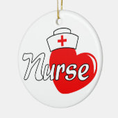 Krankenschwester Keramik Ornament (Links)