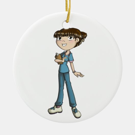 Krankenschwester Keramik Ornament (Vorne)