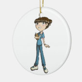 Krankenschwester Keramik Ornament (Links)