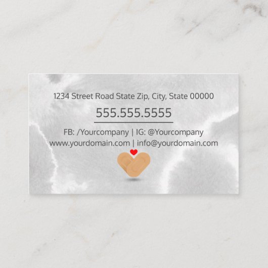 Krankenschwester / Kinderpfleger / pfleger Visitenkarte (Rückseite)