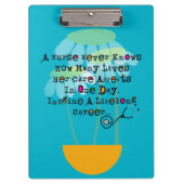 Krankenschwester-Klemmbrett-Krankenschwester-Zitat Klemmbrett (Vorderseite)