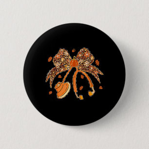 Krankenschwester Kokette Schleife Stethoskop Blätt Button