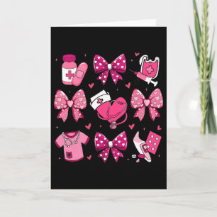 Krankenschwester Kokette Stethoskop Schleife Rosa  Karte