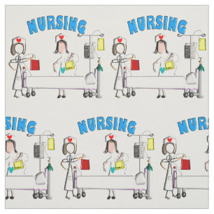 Krankenschwester-Krankenhaus-Szene Stoff