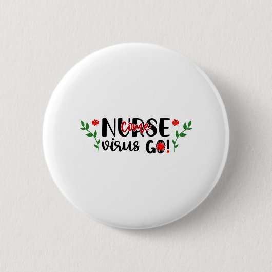 Krankenschwester Krankenschwester kommt Virus Go Button (Vorderseite)