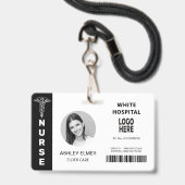 Krankenschwester/Krankenschwester mit älterer Kran Ausweis (Vorderseite mit Lanyard)