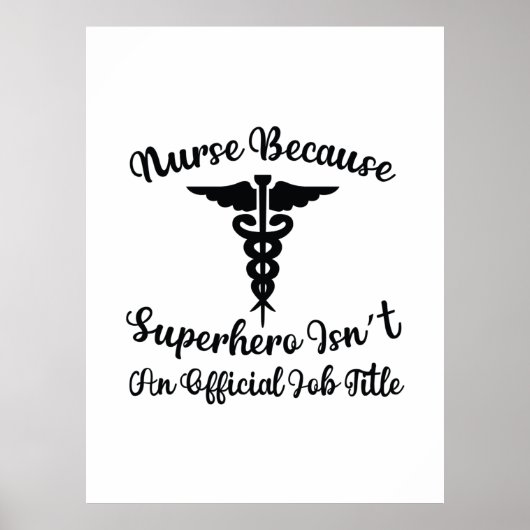 Krankenschwester Krankenschwester wegen Superhero Poster (Vorne)