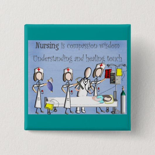 Krankenschwester-Kunst-Geschenke Button (Vorderseite)