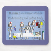 Krankenschwester-Kunst-Geschenke Mousepad (Vorne)