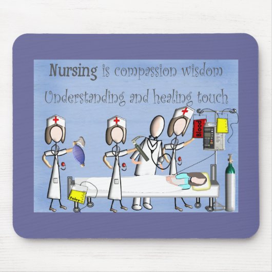 Krankenschwester-Kunst-Geschenke Mousepad (Vorne)