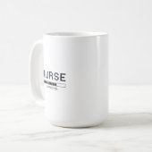 Krankenschwester-Ladefehler-Pixel-Art-Design Kaffeetasse (Vorderseite Links)