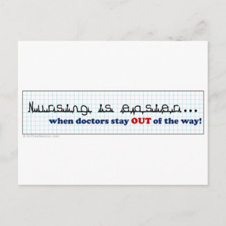 Krankenschwester - Lass mir meine Arbeit Postkarte