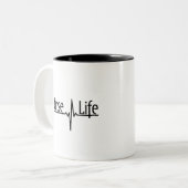 Krankenschwester-Leben - EKG Zweifarbige Tasse (Vorderseite Links)