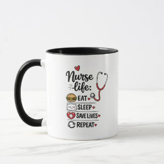 Krankenschwester Leben: Essen Schlafen Leben Rette Tasse