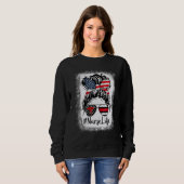 Krankenschwester Leben Gebleicht Rosa Leopard Uno Sweatshirt (Vorne ganz)