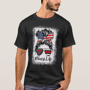 Krankenschwester Leben Gebleicht  Rosa Leopard Uno T-Shirt