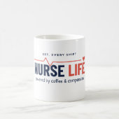 Krankenschwester-Leben-Kaffeetasse - Lustiges Gesc Kaffeetasse (Mittel)