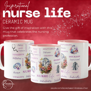 Krankenschwester-Leben Keramik-Tasse Zweifarbige Tasse