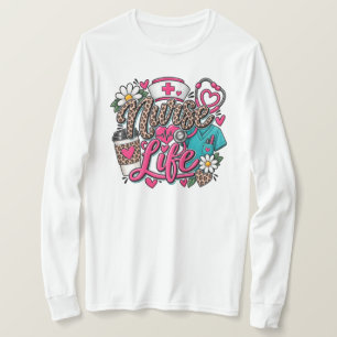 Krankenschwester Leben Leopardenprint Stethoskop H T-Shirt