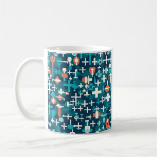 Krankenschwester-Leben-Medizin-Stethoskop-Kreuz-Ge Kaffeetasse