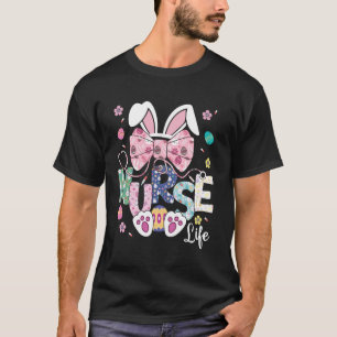 Krankenschwester Leben Schleife Stethoskop Frohe O T-Shirt
