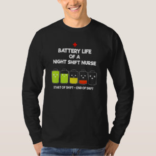Krankenschwester Lebensretter nährt Energie-Nachts T-Shirt