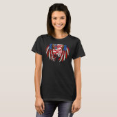Krankenschwester lebt US-Flagge 4. Juli T-Shirt (Vorne ganz)