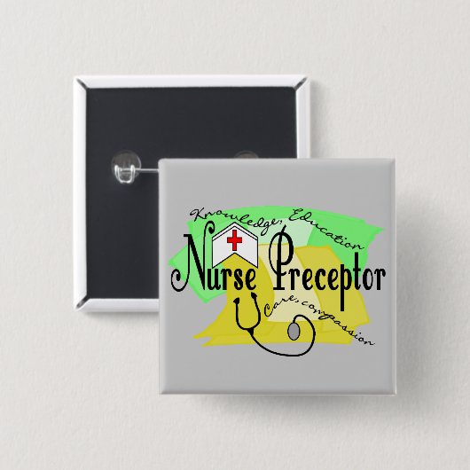 Krankenschwester-Lehrer Button (Vorne & Hinten)