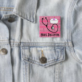 Krankenschwester-Lehrer-Knopf-Herzrhythmus-Entwurf Button (Beispiel)