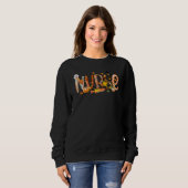 Krankenschwester Leopard Karo Pilgerhut Herbst Tha Sweatshirt (Vorne ganz)