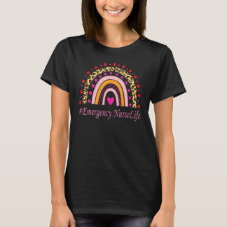 Krankenschwester Leopard Rainbow Nurse's Week T-Shirt
