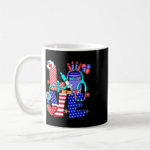 Krankenschwester Liebe 4. Juli Amerikanischer Flag Kaffeetasse