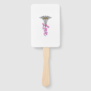 Krankenschwester Liebe Caduceus Florales Medizinis Fächer