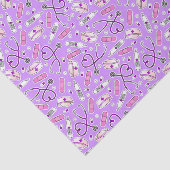 Krankenschwester-Liebe-Druck-lila Hintergrund Seidenpapier (Ausschnitt)